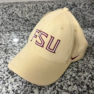 Vintage 90s Nike Team Florida State FSU Seminoles Swoosh Flex Hat Grey Tag